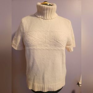 Ralph Lauren short sleeve embellished turtleneck pullover